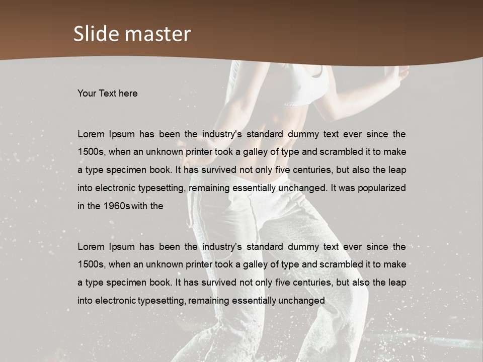 Street Dance Woman PowerPoint Template