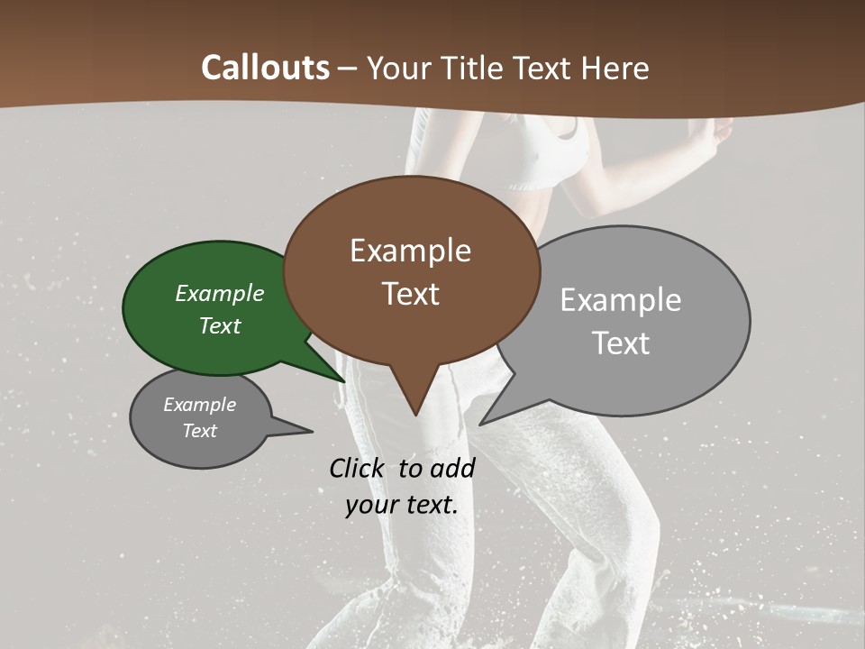 Street Dance Woman PowerPoint Template