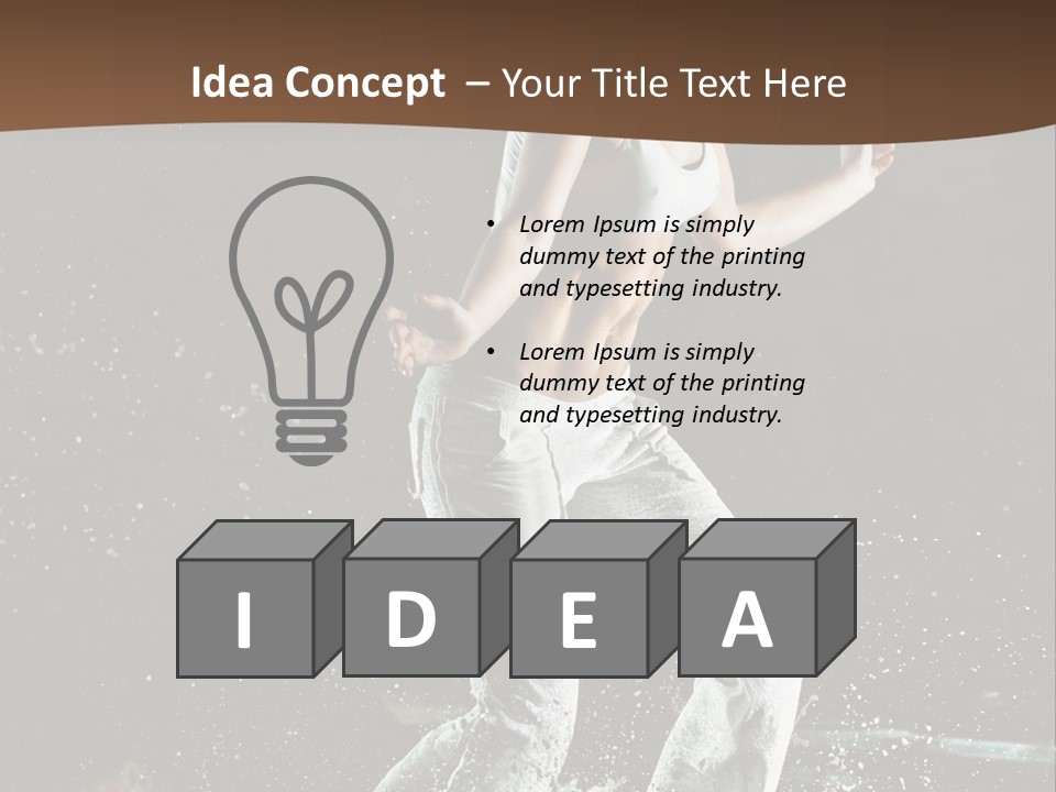 Street Dance Woman PowerPoint Template