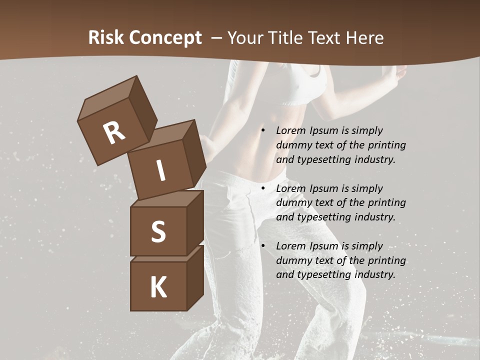 Street Dance Woman PowerPoint Template