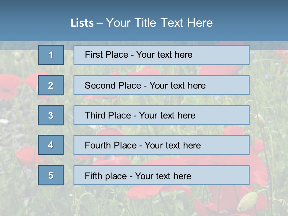 Red Poppies PowerPoint Template
