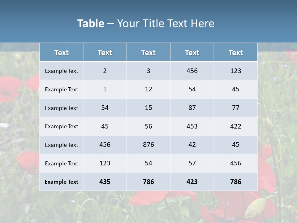 Red Poppies PowerPoint Template