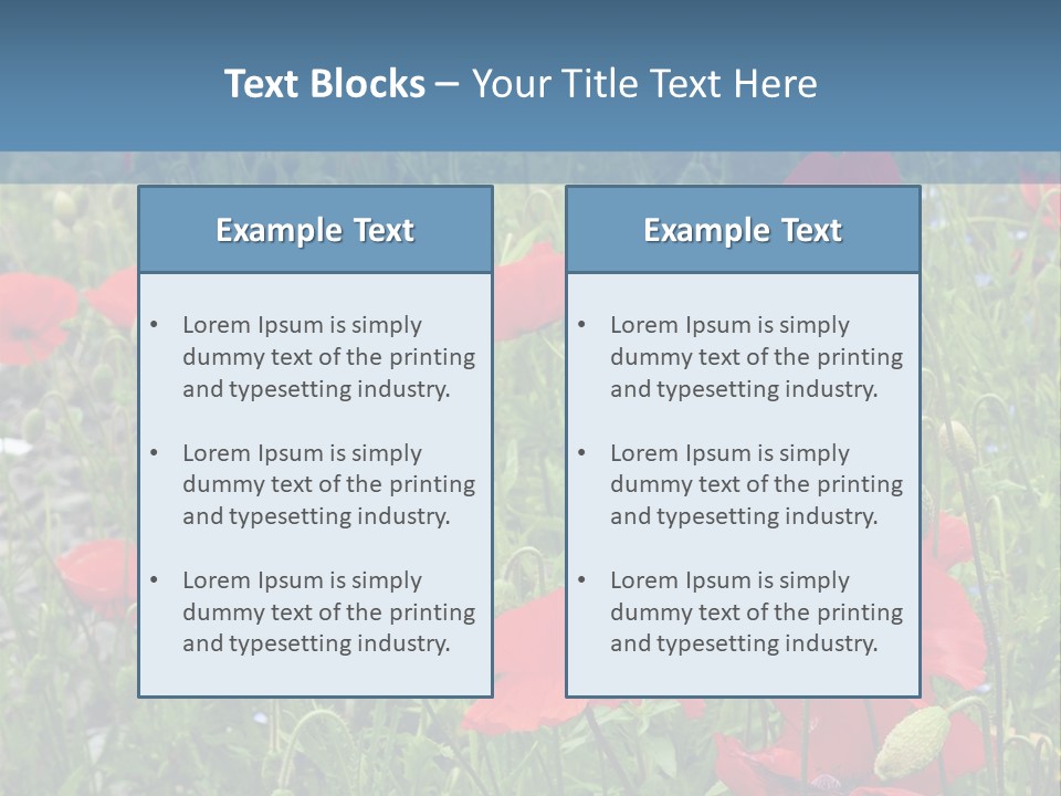 Red Poppies PowerPoint Template