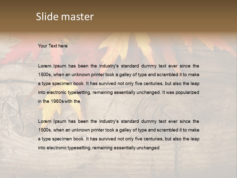 Design Fall Damaged PowerPoint Template