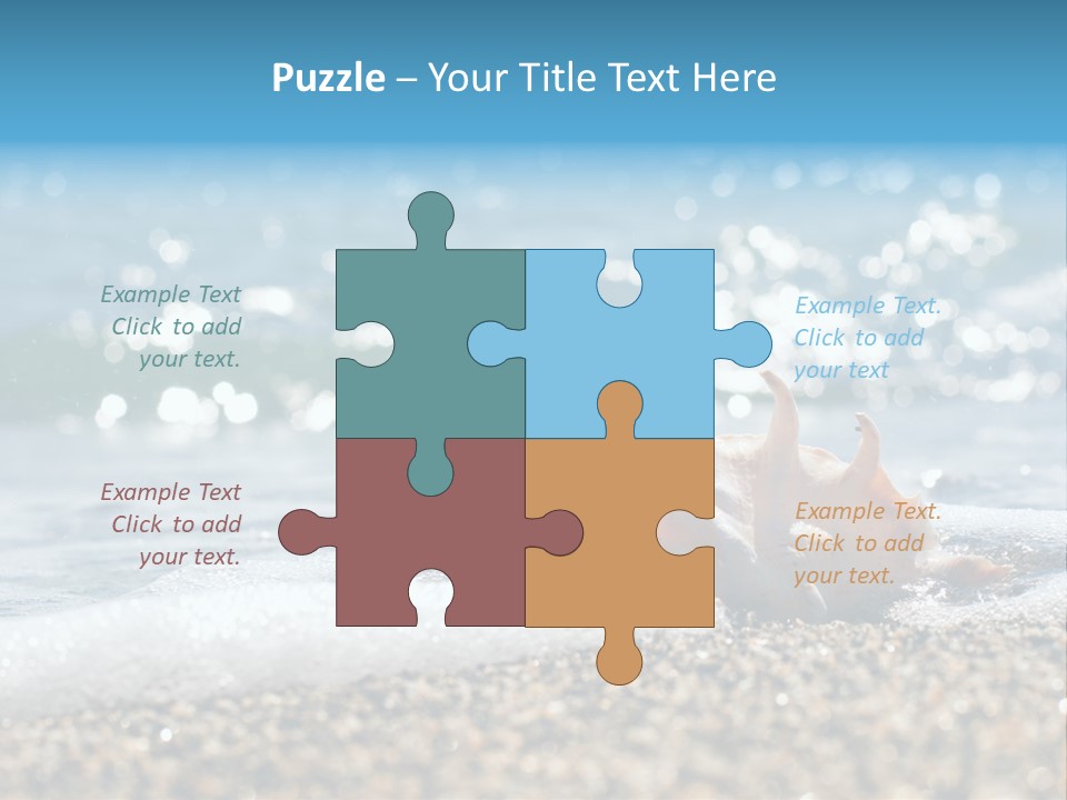 Shells On The Beach PowerPoint Template