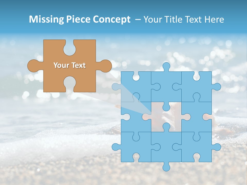 Shells On The Beach PowerPoint Template