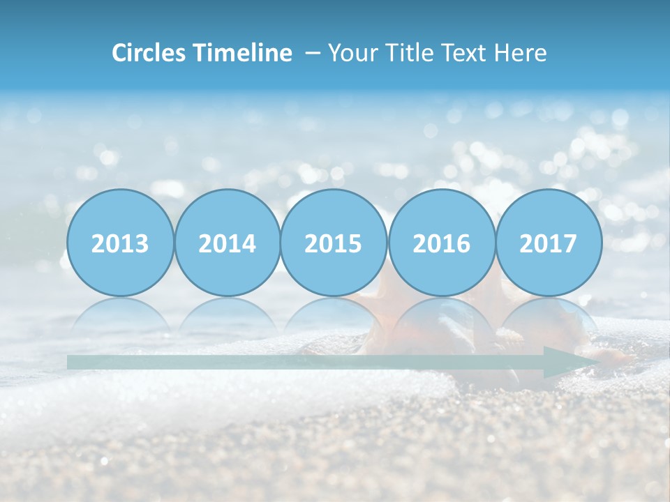 Shells On The Beach PowerPoint Template