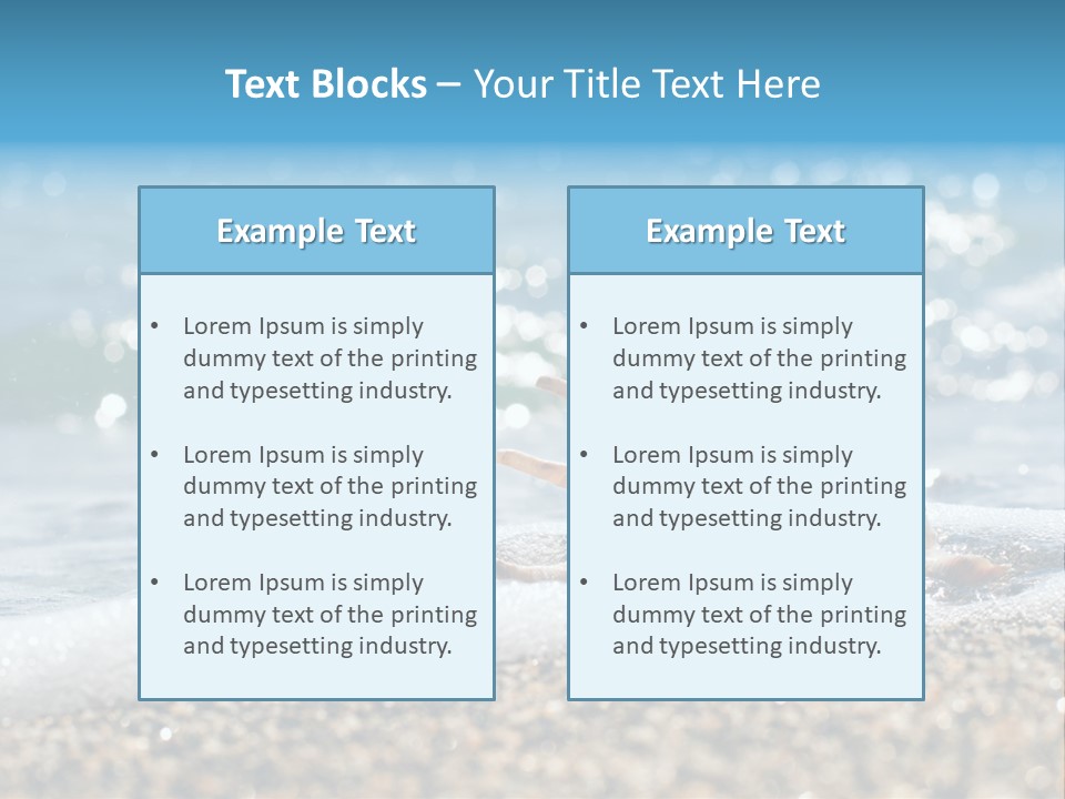 Shells On The Beach PowerPoint Template