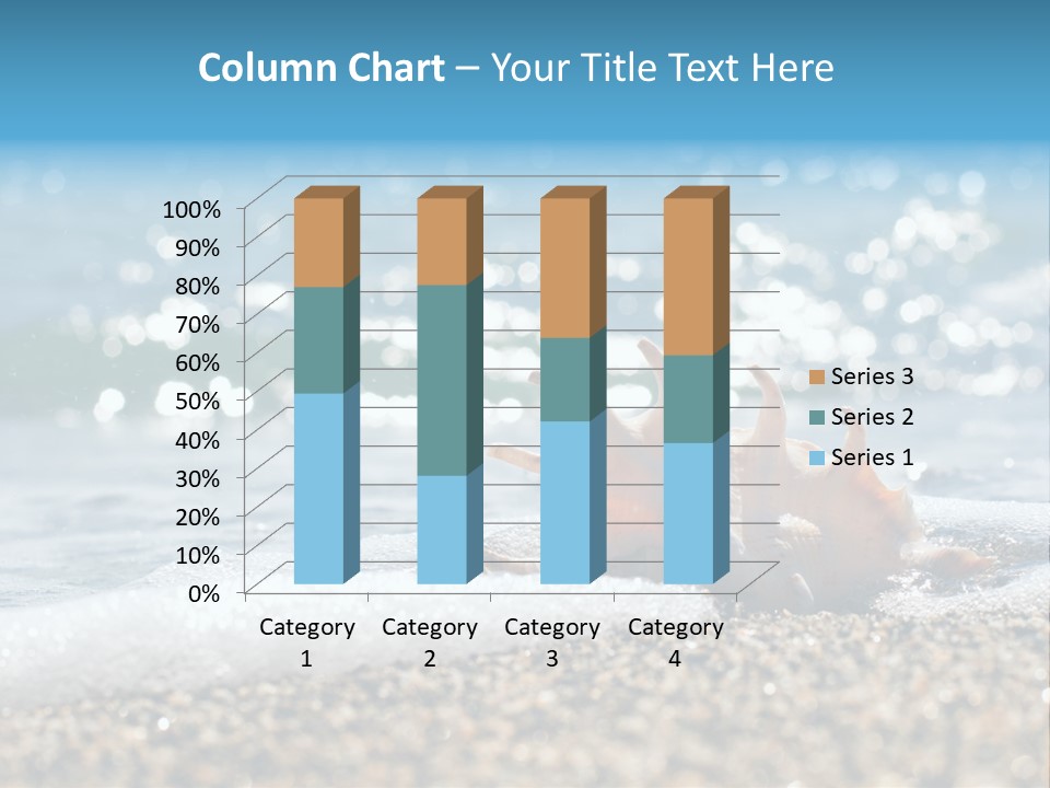 Shells On The Beach PowerPoint Template
