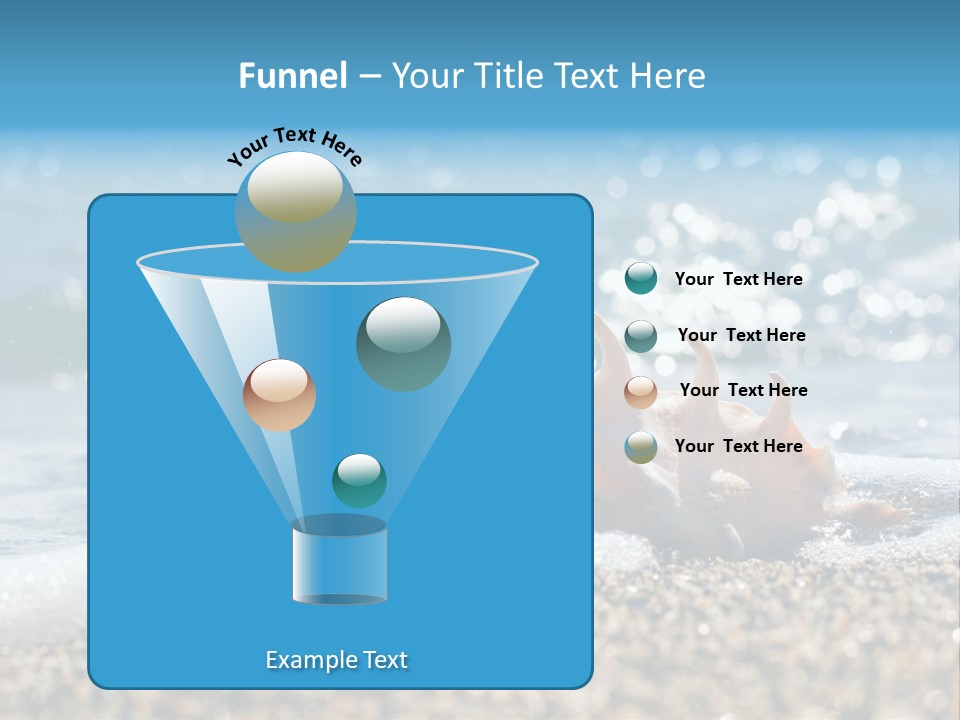 Shells On The Beach PowerPoint Template