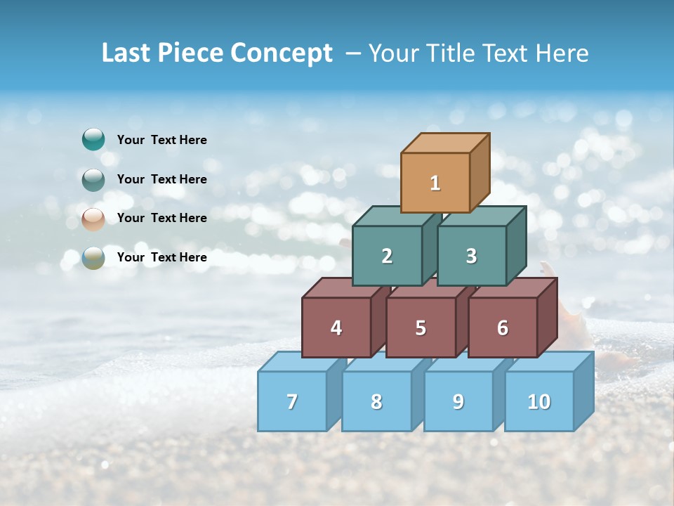 Shells On The Beach PowerPoint Template
