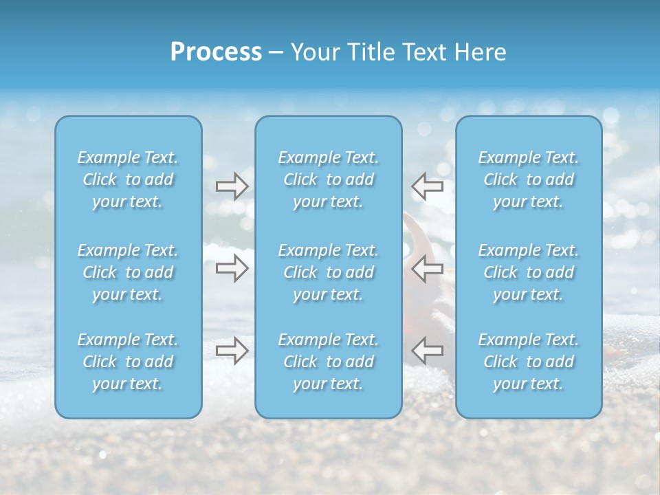 Shells On The Beach PowerPoint Template