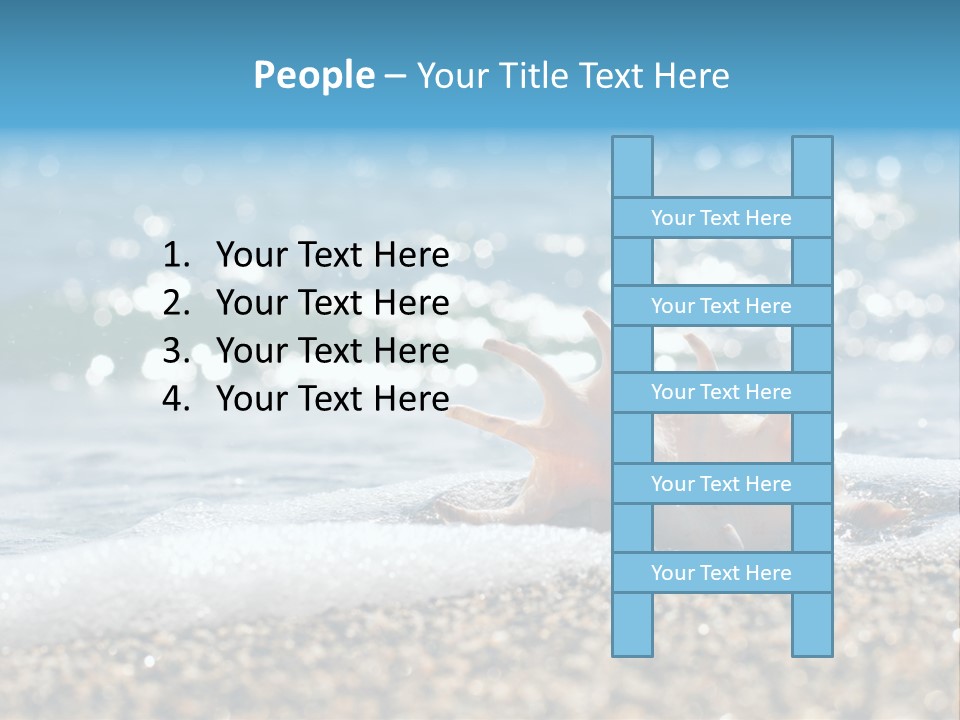 Shells On The Beach PowerPoint Template