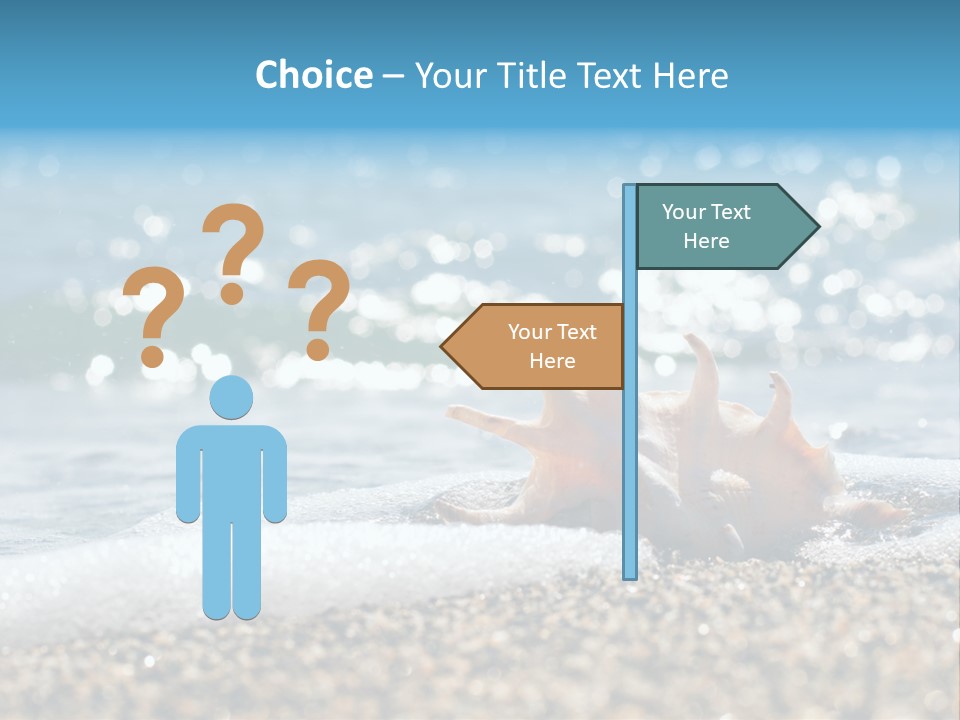 Shells On The Beach PowerPoint Template
