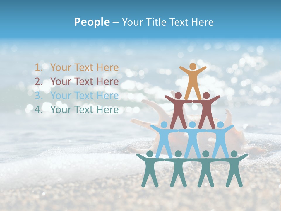 Shells On The Beach PowerPoint Template