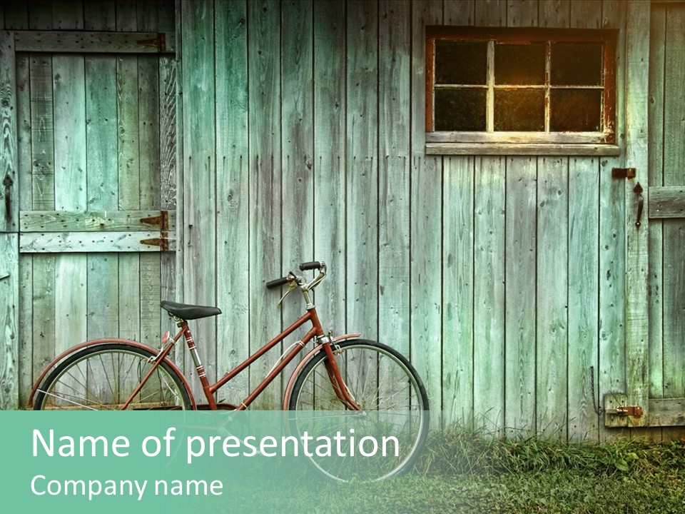 Old Bicycle Photography PowerPoint Template