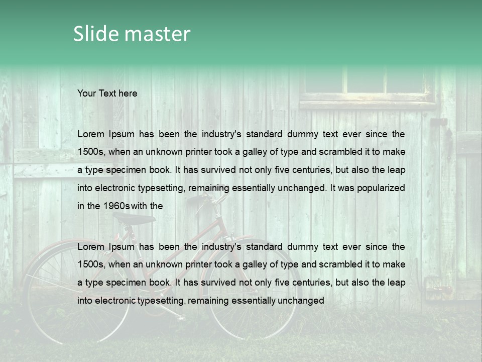 Old Bicycle Photography PowerPoint Template