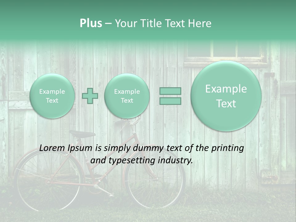 Old Bicycle Photography PowerPoint Template