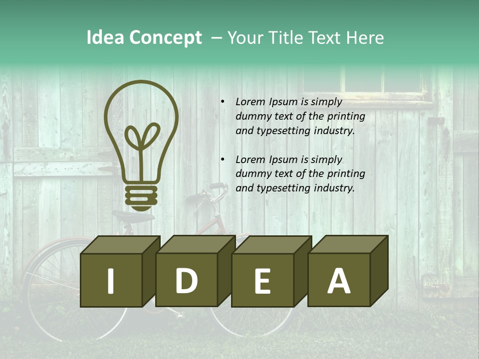 Old Bicycle Photography PowerPoint Template