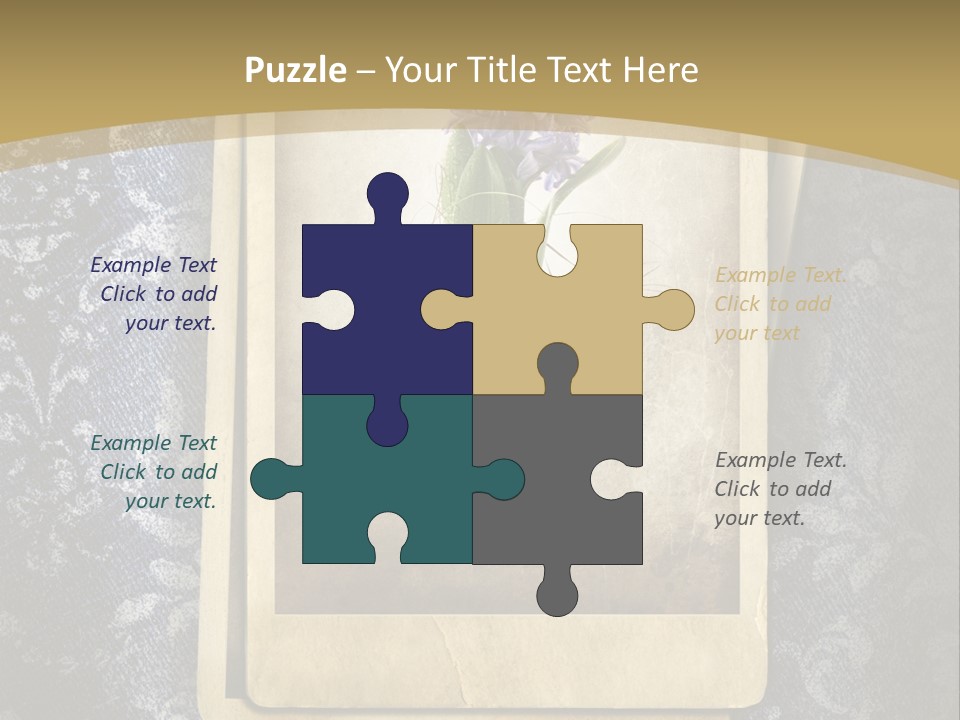 Denim Grunge PowerPoint Template