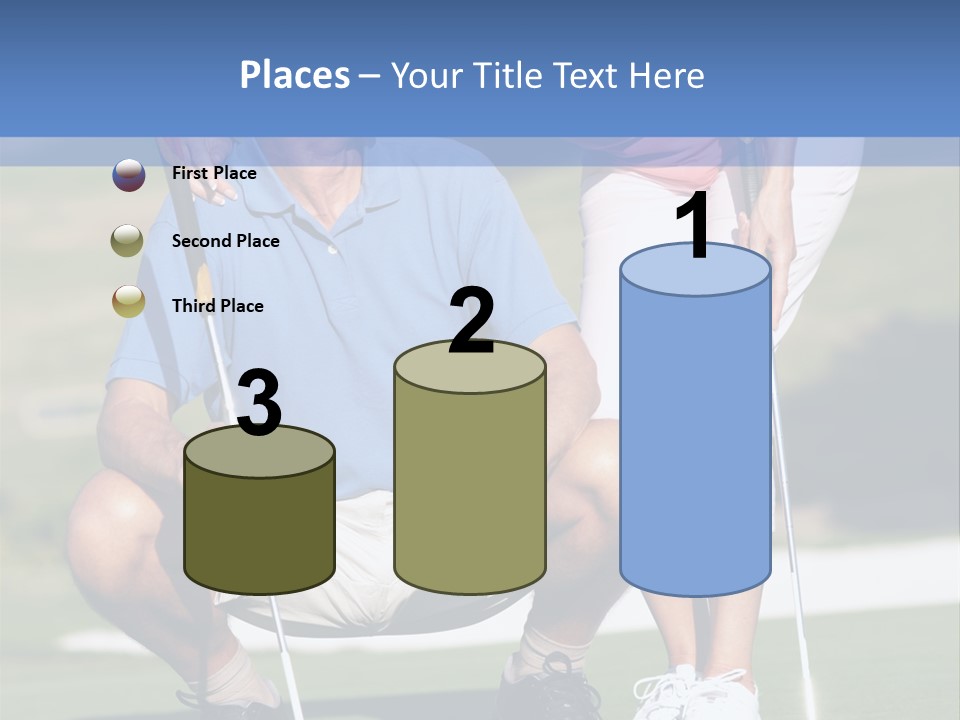 Couple Golfing PowerPoint Template