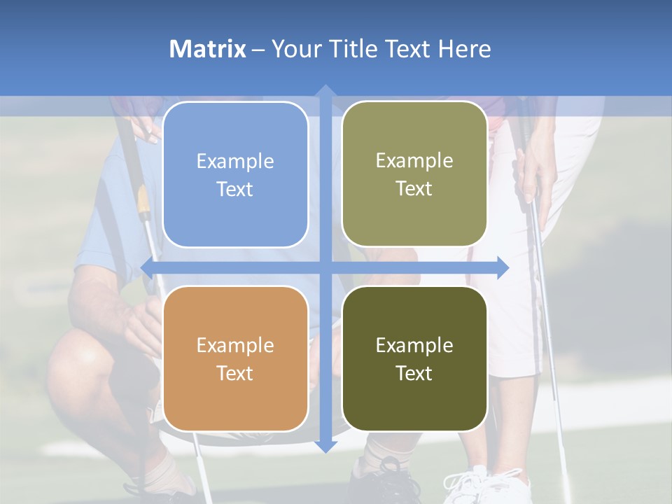 Couple Golfing PowerPoint Template