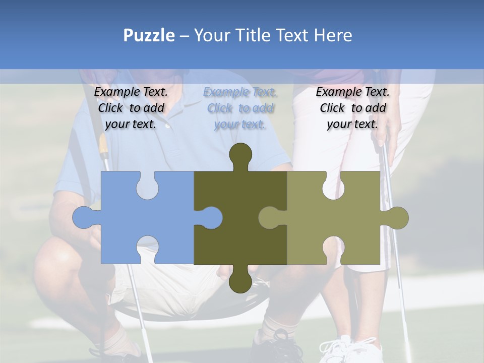 Couple Golfing PowerPoint Template