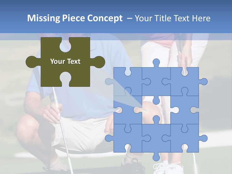 Couple Golfing PowerPoint Template