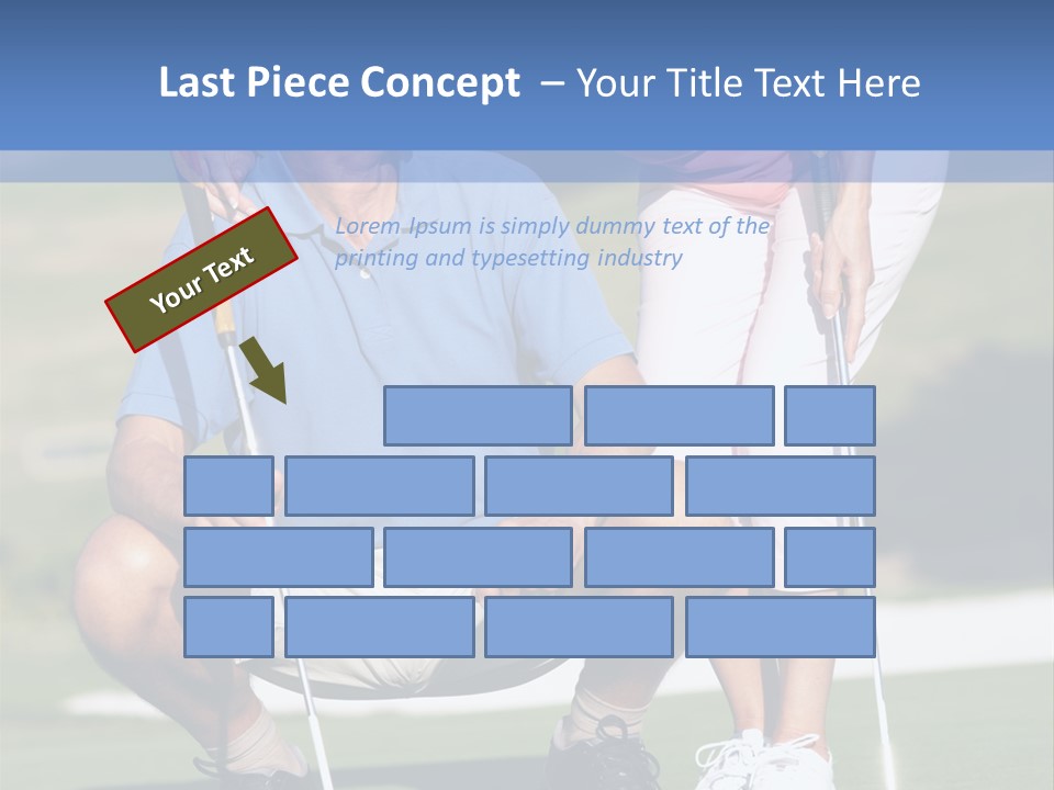 Couple Golfing PowerPoint Template