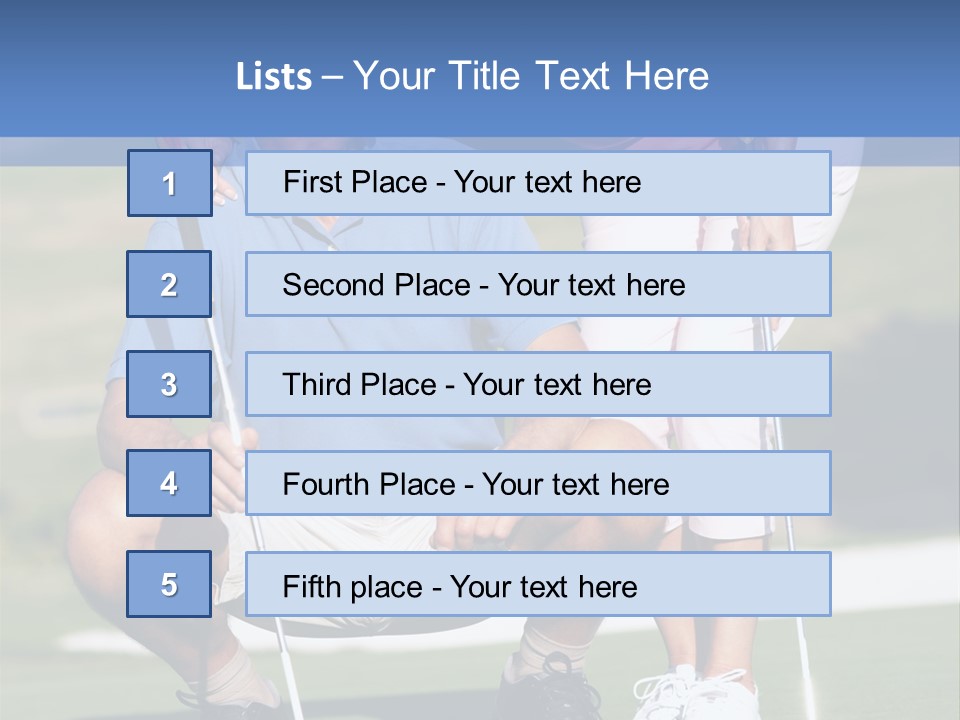 Couple Golfing PowerPoint Template
