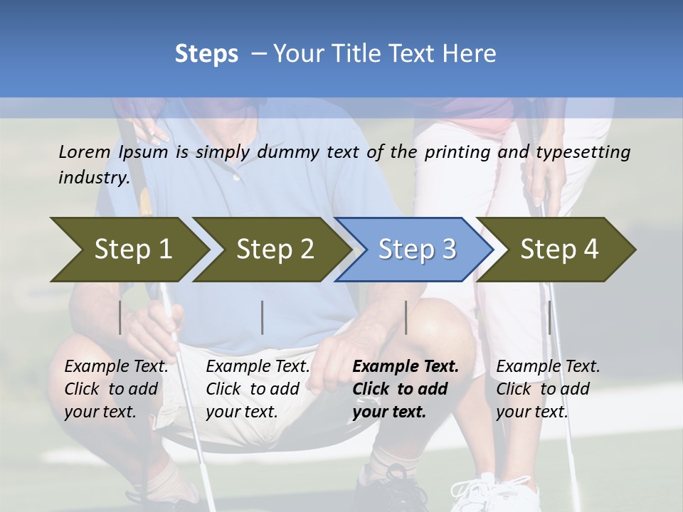 Couple Golfing PowerPoint Template