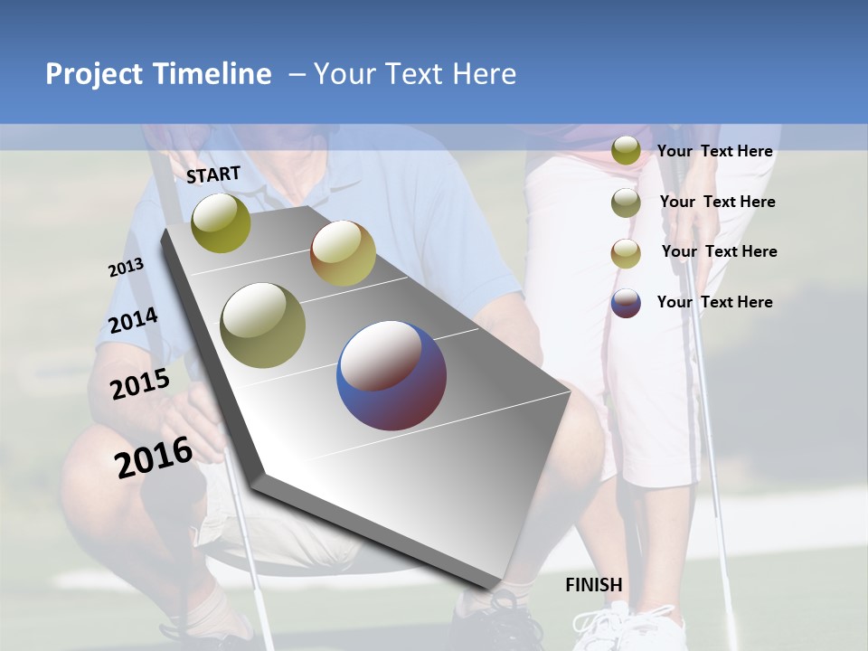 Couple Golfing PowerPoint Template