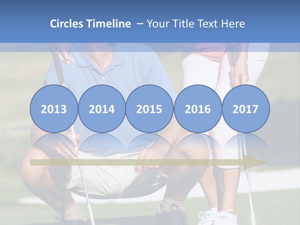 Couple Golfing PowerPoint Template