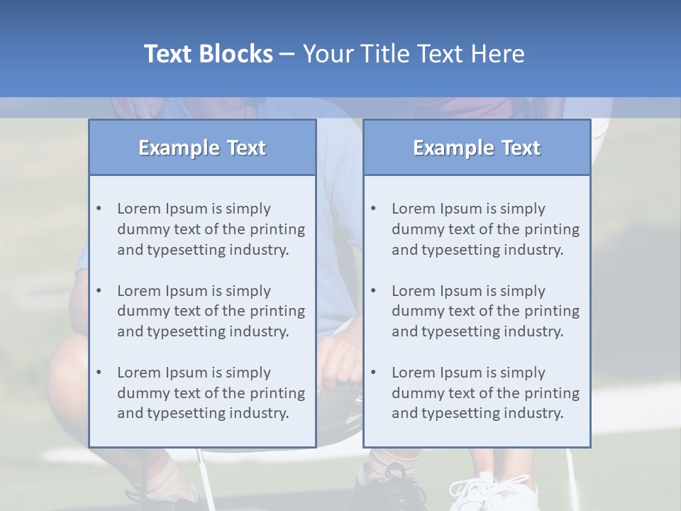 Couple Golfing PowerPoint Template
