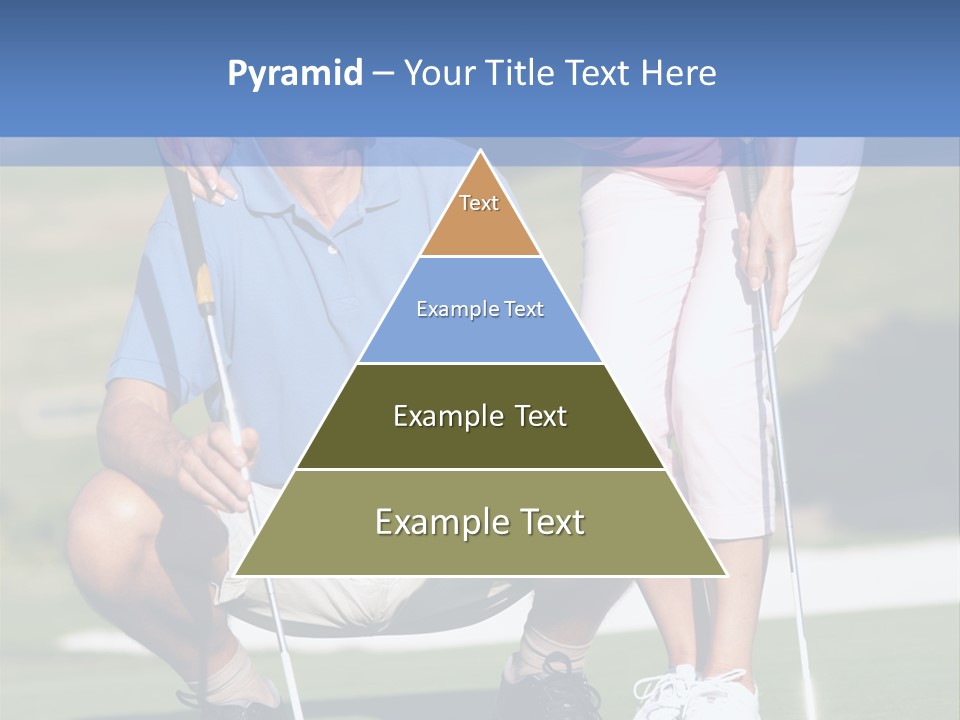 Couple Golfing PowerPoint Template