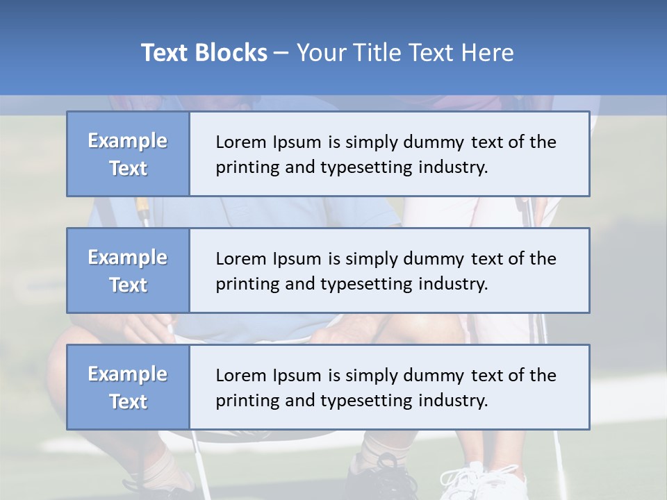 Couple Golfing PowerPoint Template