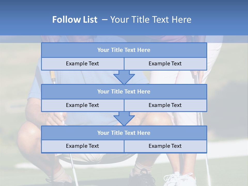 Couple Golfing PowerPoint Template