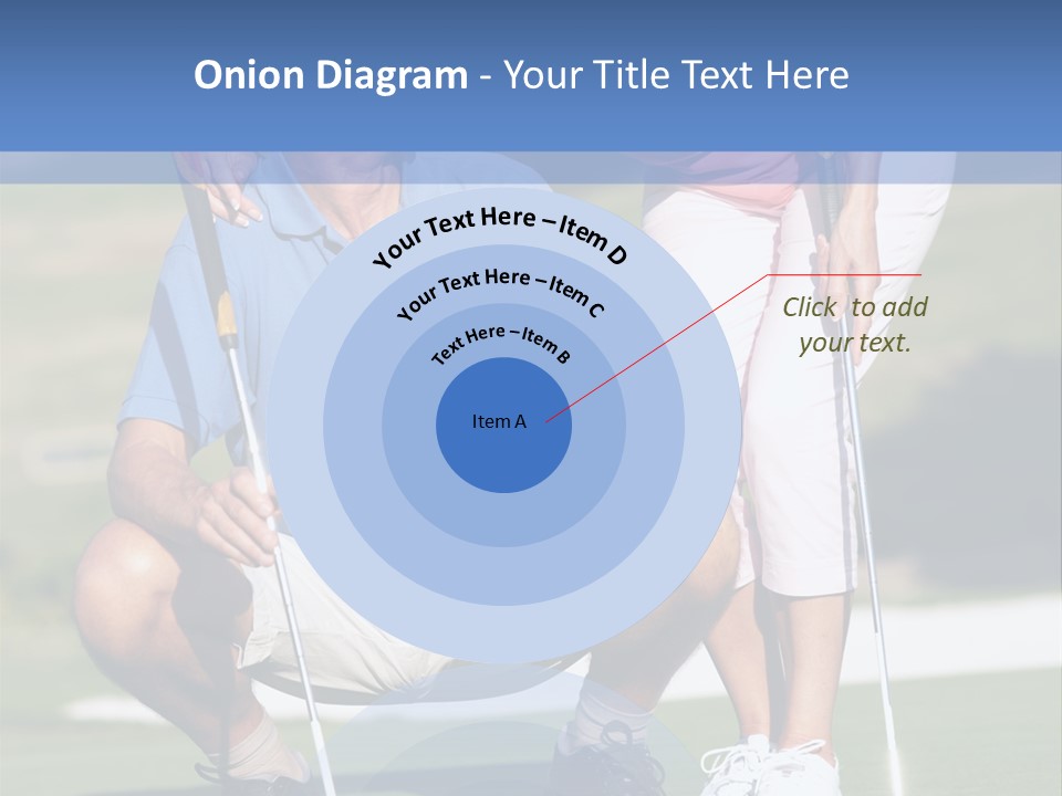 Couple Golfing PowerPoint Template