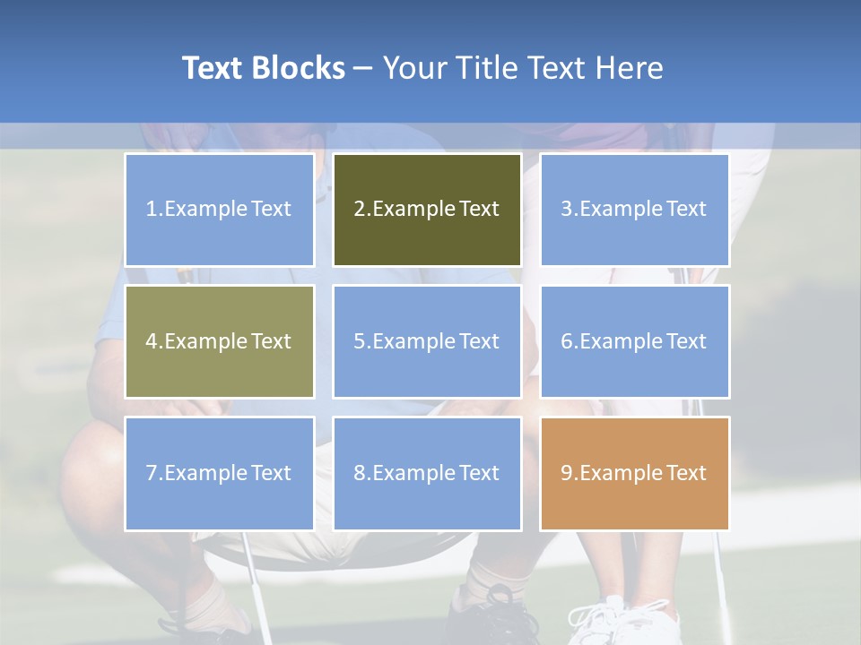 Couple Golfing PowerPoint Template