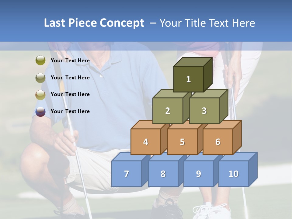 Couple Golfing PowerPoint Template