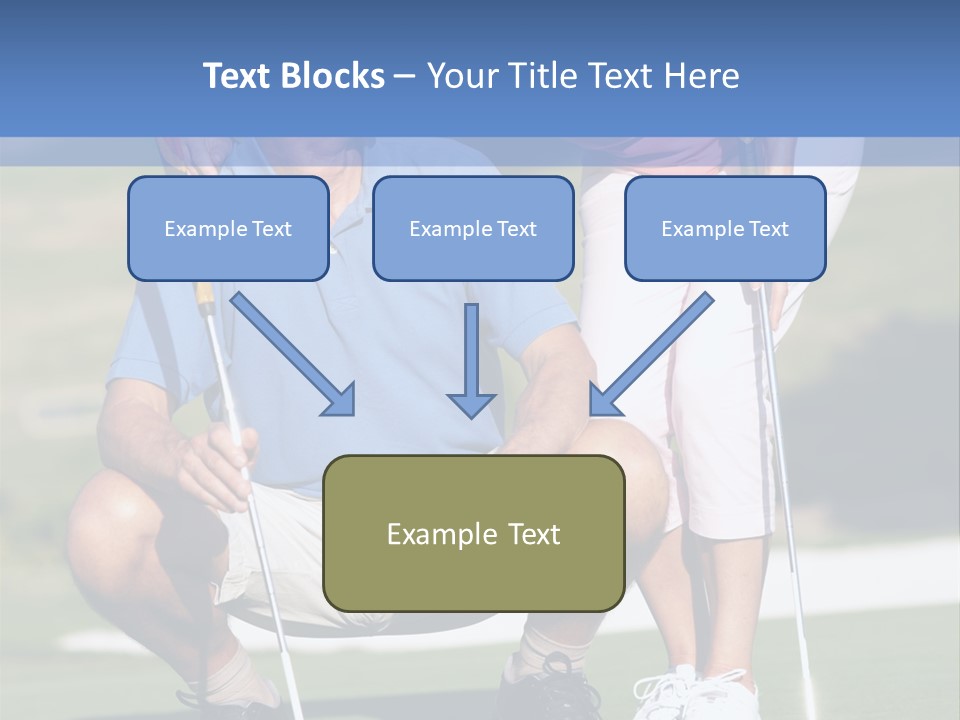 Couple Golfing PowerPoint Template