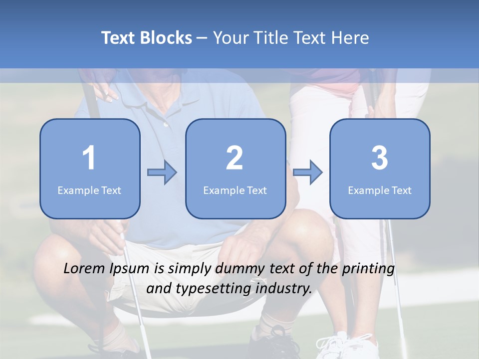 Couple Golfing PowerPoint Template