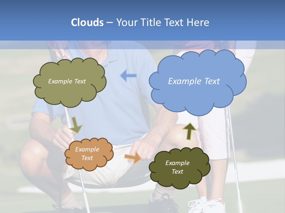 Couple Golfing PowerPoint Template