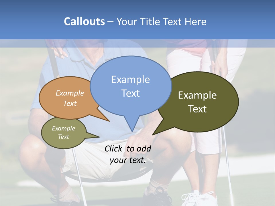 Couple Golfing PowerPoint Template