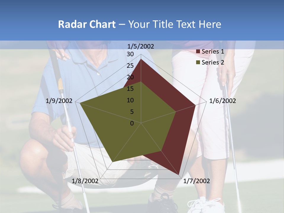 Couple Golfing PowerPoint Template