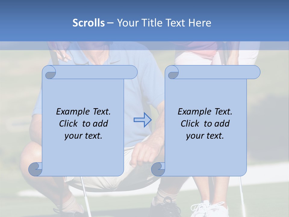 Couple Golfing PowerPoint Template