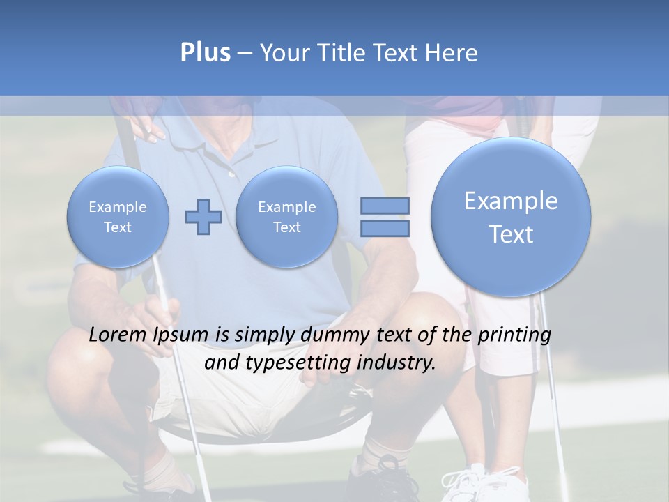 Couple Golfing PowerPoint Template