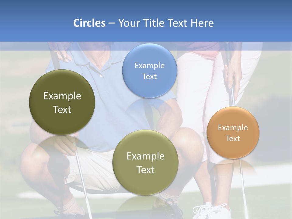 Couple Golfing PowerPoint Template