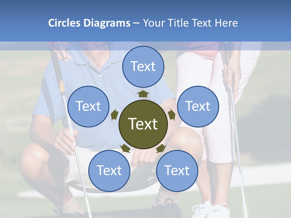 Couple Golfing PowerPoint Template