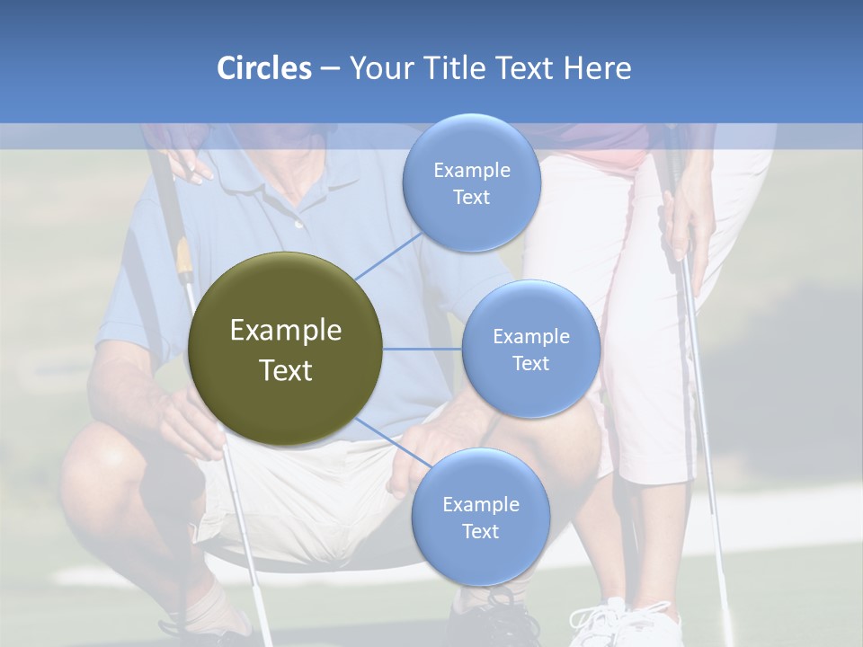 Couple Golfing PowerPoint Template